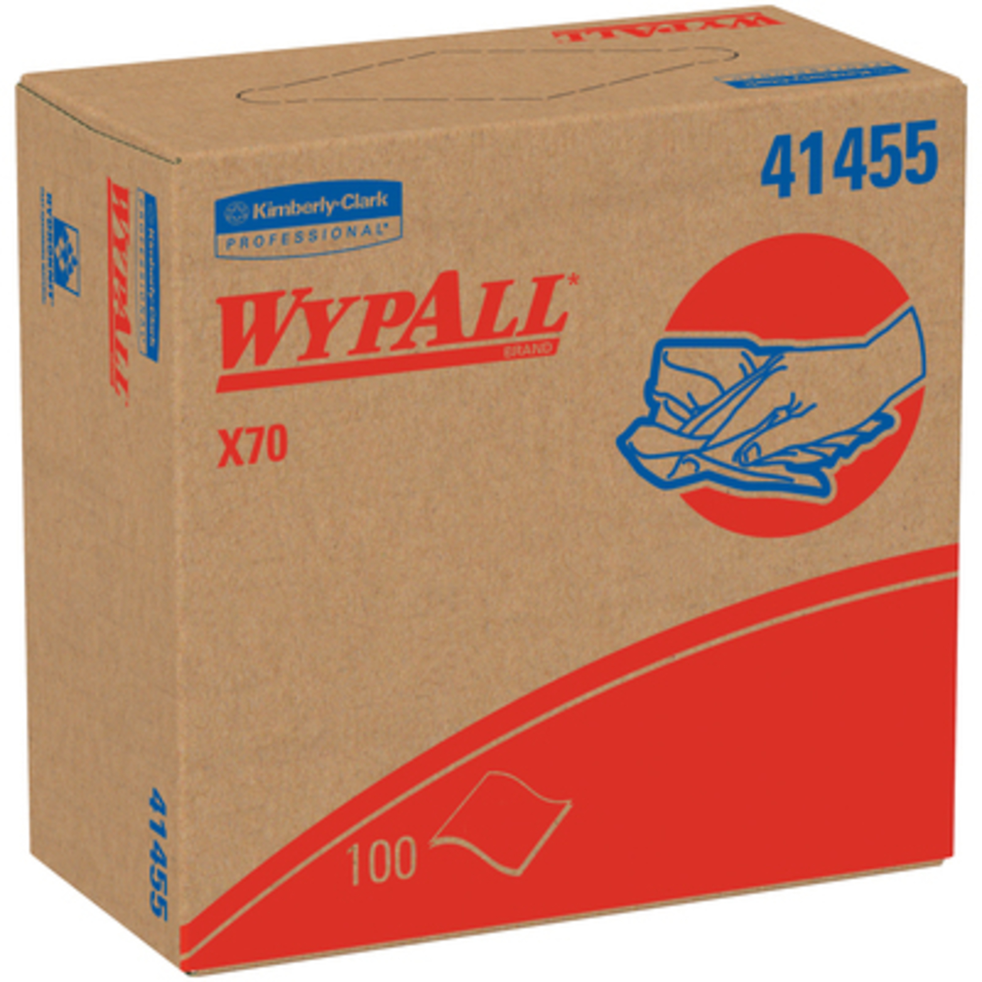 WypAll X70 Industrial Pro Wipers - 9.1in. x 16.8in., White, 10/Case, Model# KW120